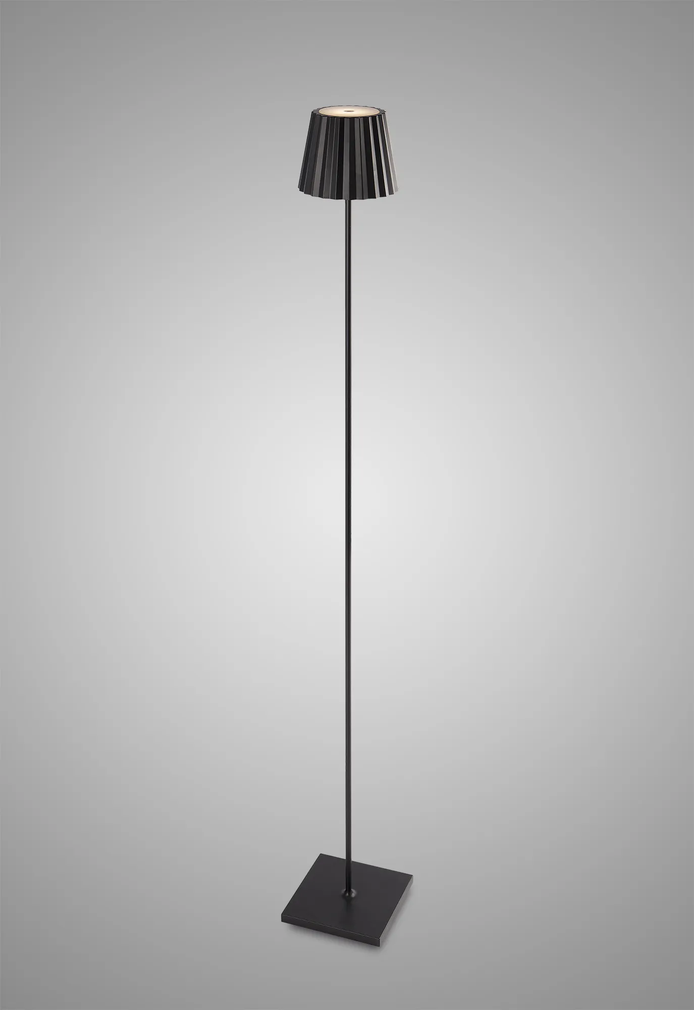 K2 Rechargeable Battery Operated Floor Lamp, 2.2W LED, 3000K, 188lm, IP54, USB Charging Cable Included, Black, 3yrs Warranty M7101  Mantra Fusion K2 Cordless